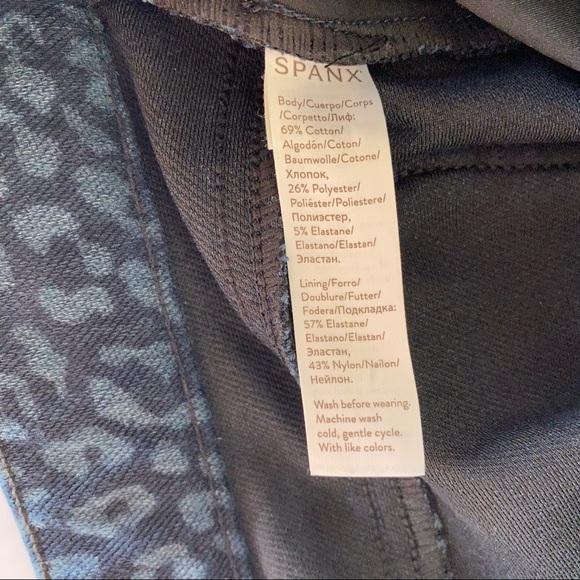 Spanx Jean ish Ankle Legging Leopard Print L - Picture 8 of 8